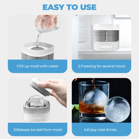 FINENUT BPA-free silicone ice tray is safe and dishwasher safe