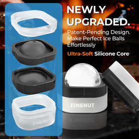 FINENUT easy-fill silicone mold simplifies adding fruit or coffee for custom ice
