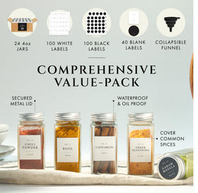 FINESSY airtight metal lids preserve aroma and freshness of spices