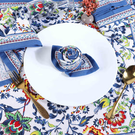 FingerCraft blue floral design enhances table decor