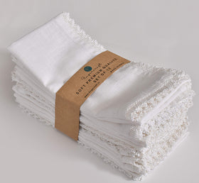 FINGERCRAFT dinner napkin, cotton-linen 12-pack, soft and absorbent for daily dining