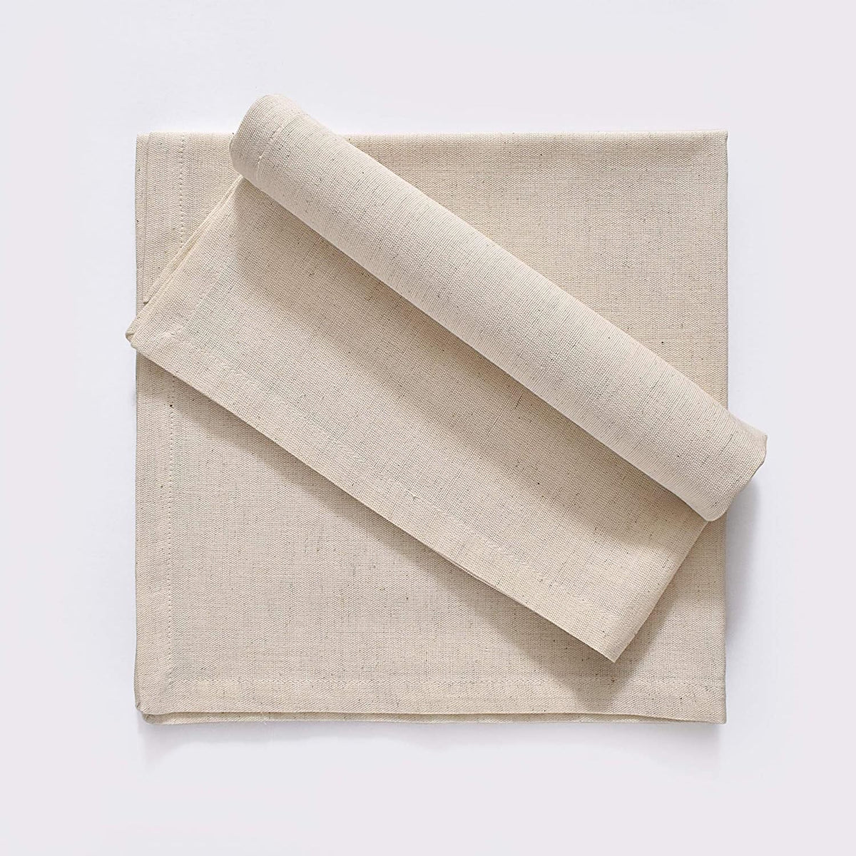 Fingercraft cotton-linen napkin texture showing absorbent fabric