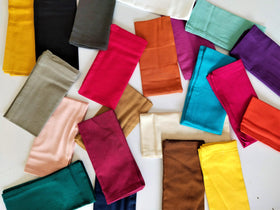 Fingercraft napkins highlight eco-friendly natural fiber in ivory