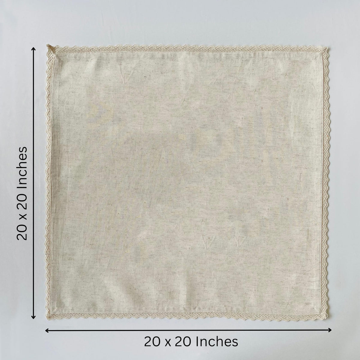 FINGERCRAFT pre-shrunk napkins maintain size after washing.