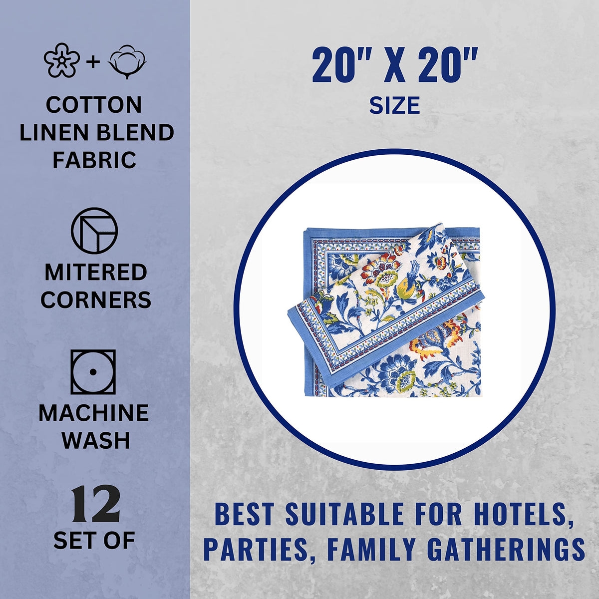 FingerCraft washable and reusable napkins for daily use