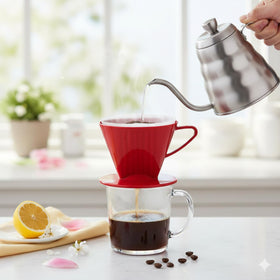 Close-up of the Fino cone showing BPA-free material for safe brewing