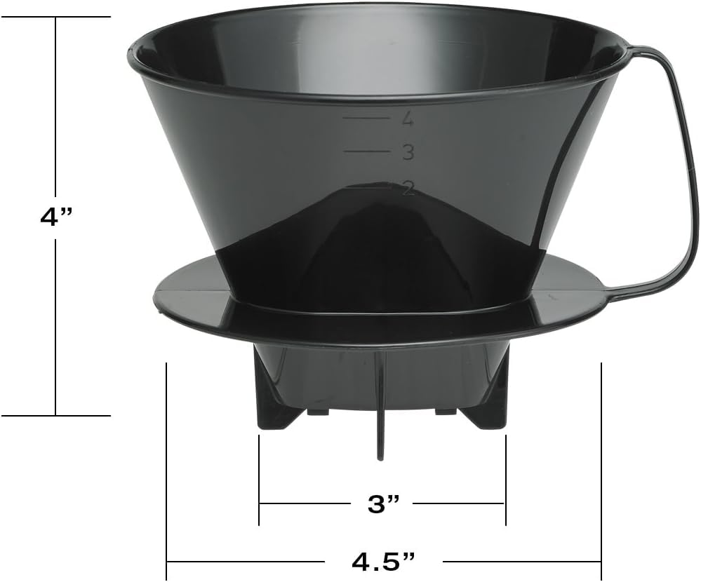 Fino cone made of BPA-free polypropylene for safe, durable brewing.