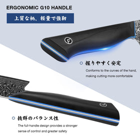 FINTISO G10 handle provides ergonomic grip and balance.