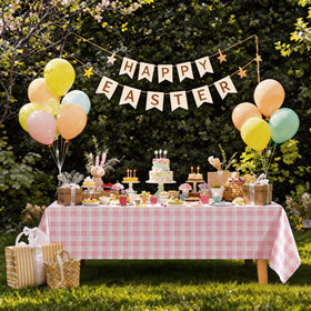 Fiokle tablecloth is ideal for outdoor patio dining, creating an inviting al fresco scene.