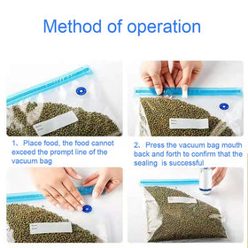 FIRAWER vacuum bags help preserve freshness longer for various foods.