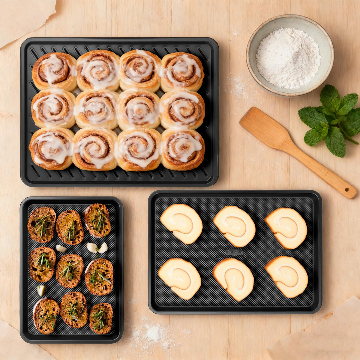 Fire More 4-piece set ready for standard oven racks and storage