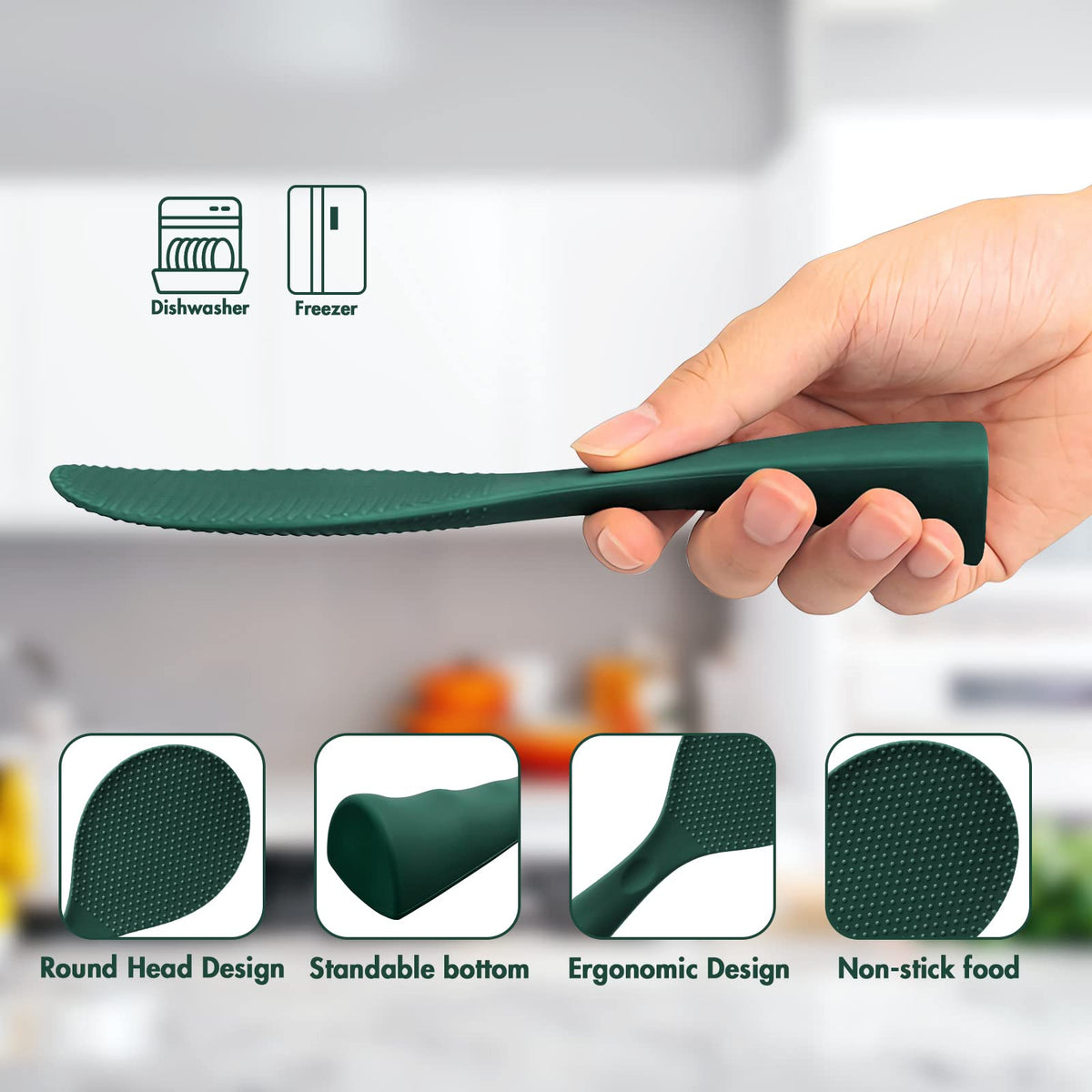 FireKylin stand-up rice spoon keeps countertop clean while serving