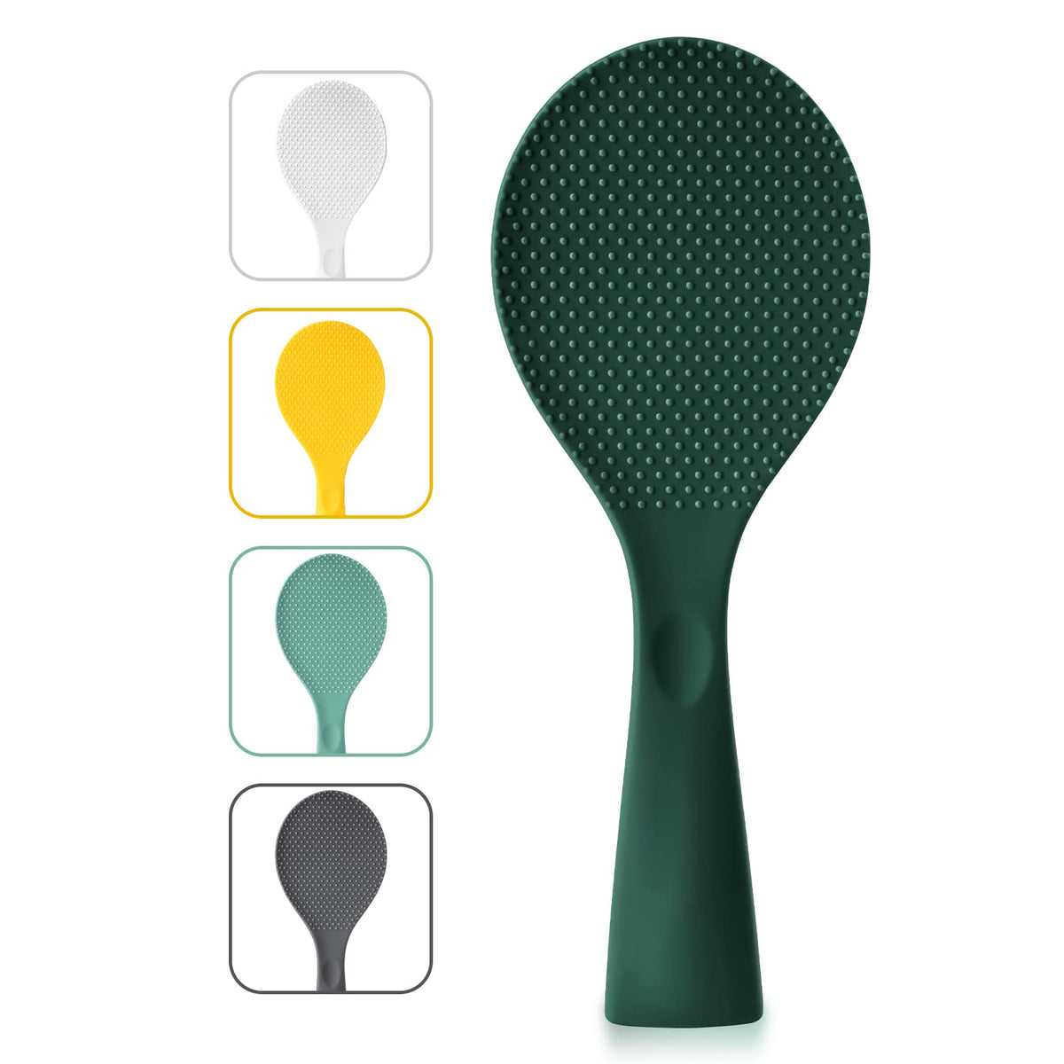 FireKylin silicone standing rice spatula with stand-up base for tidy storage