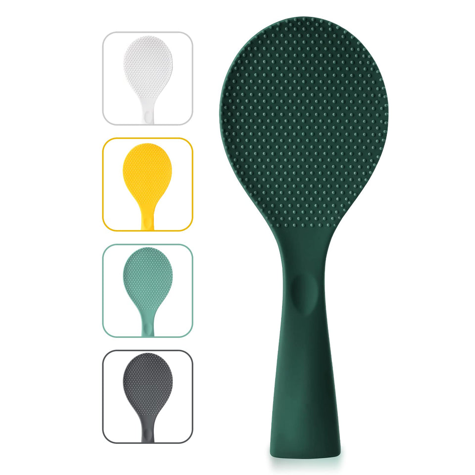 FireKylin silicone standing rice spatula with stand-up base for tidy storage