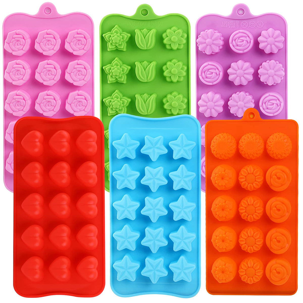 FireTreeSilverFlower heart mold for chocolates and decorative candies.
