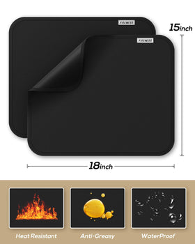 FireWESS heat-resistant mat on marble counter, shielding surfaces from hot cookware.