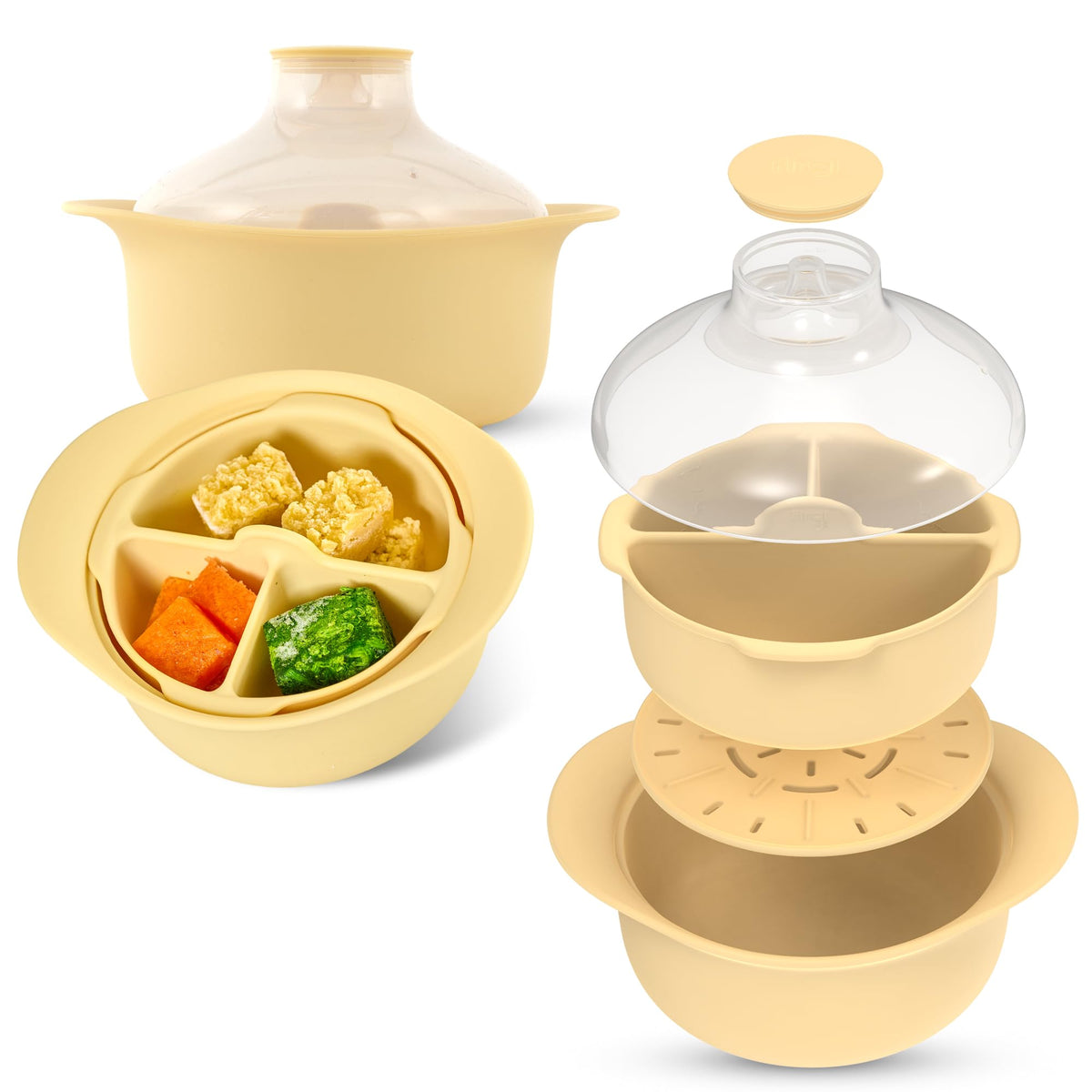 Firgi 48oz steamer pot with lid for quick healthy meals