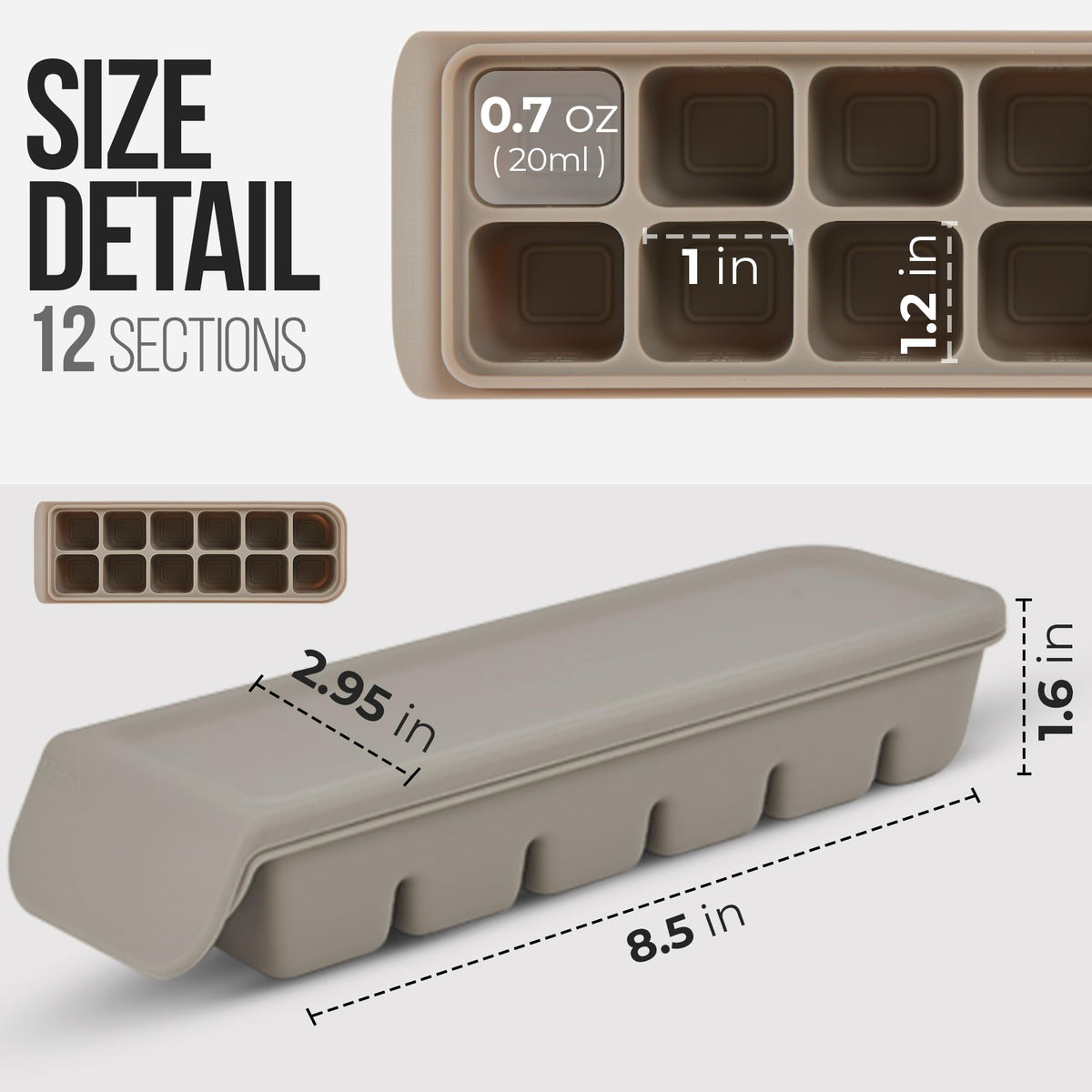 Versatile tray for ice, broths, smoothies, and herbs