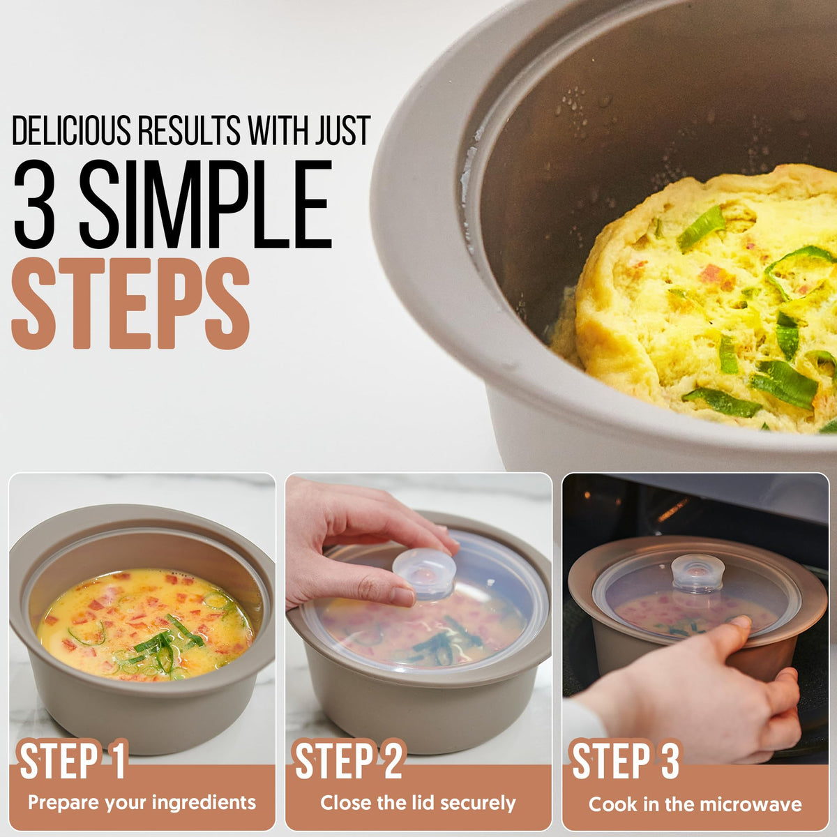 Firgi microwave steamer ready in three minutes for quick meals