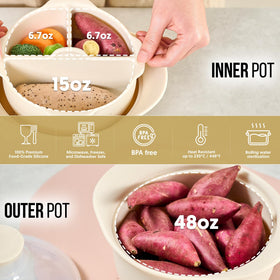 Firgi silicone steamer pot nonstick surface for easy release