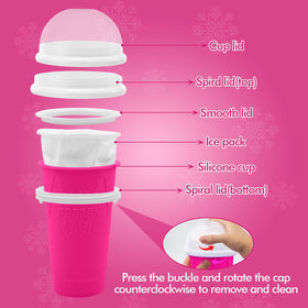 Firjuty slushie cup soft silicone body resists deformation and is easy to squeeze