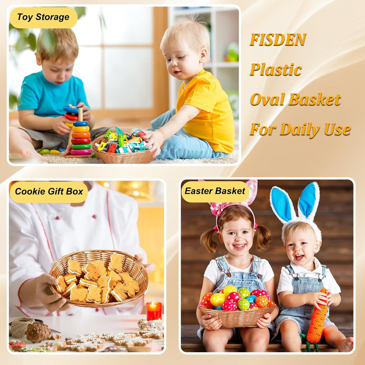 FISDEN display baskets keep napkins and snacks within reach.