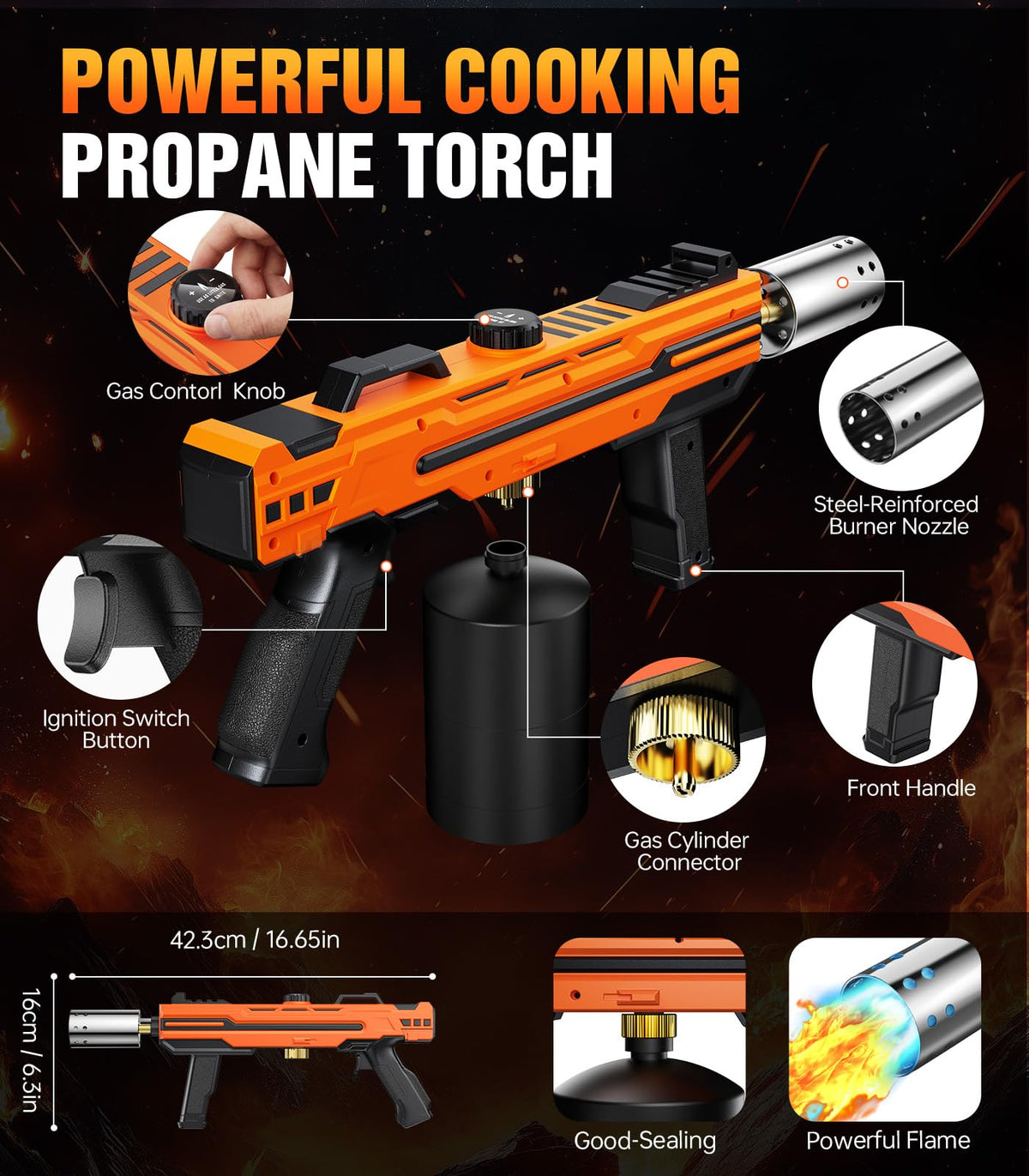 FISHOAKY multi-use flame thrower supports crafts, soldering and welding projects.