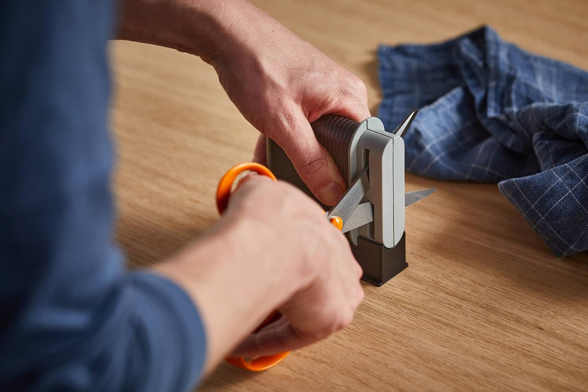 Fiskars Clip-Sharp enables resharpening of all Fiskars scissors.
