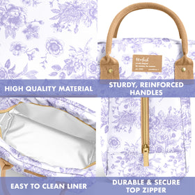 Fit & Fresh Bloomington insulated tote with triple-layer insulation for lasting chill.