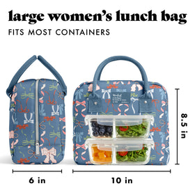 Includes two containers with the Bloomington lunch bag for organized meals