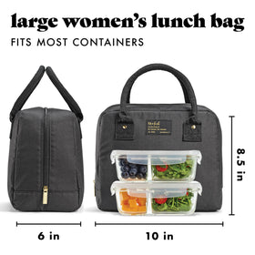 Fit & Fresh Bloomington lunch bag stain-resistant exterior withstands daily use.