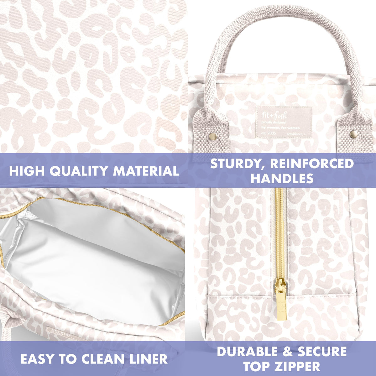 Fit & Fresh Bloomington lunch bag triple-insulation keeps contents cool during commutes