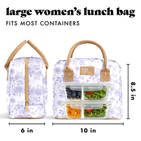 Rolled handles on Fit & Fresh Bloomington provide comfortable carrying for daily use.