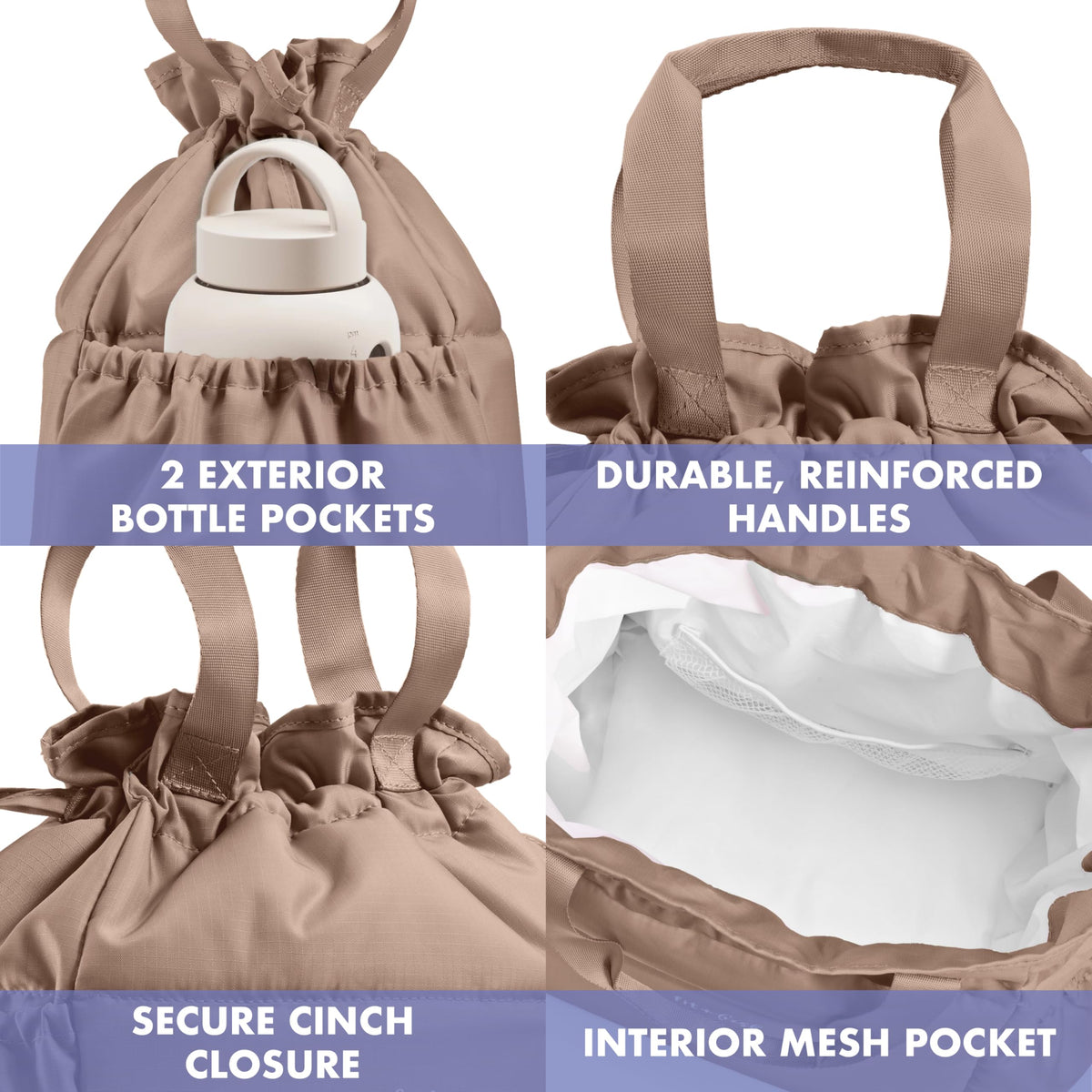 Leak-resistant PEVA liner keeps contents clean and contained