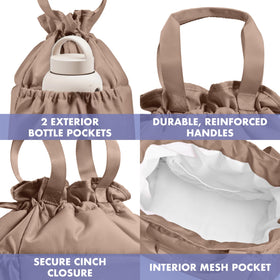 Leak-resistant PEVA liner keeps contents clean and contained