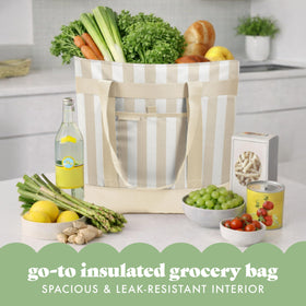 Fit & Fresh Insulated Tote in multiuse mode for shopping, catering, and picnics