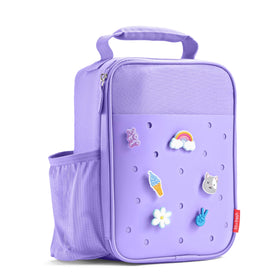 Fit & Fresh kids lunch box with charm slots for personalized school meals.