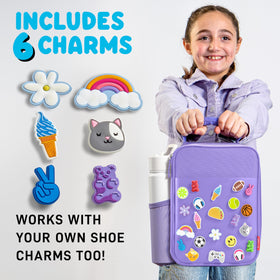 Insulated interior keeps snacks fresh longer during classes and camps.