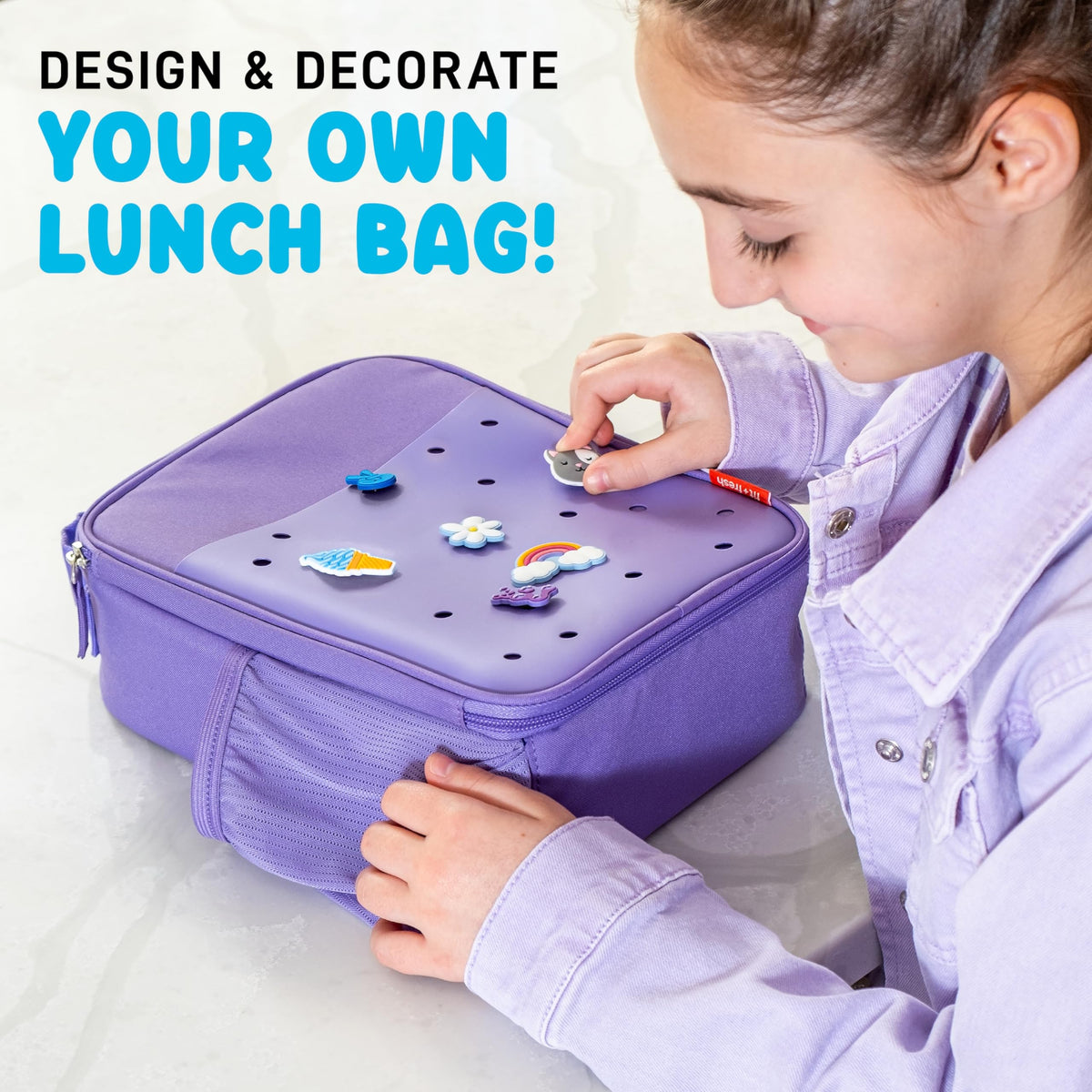 Reinforced zipper helps secure contents throughout busy school days.