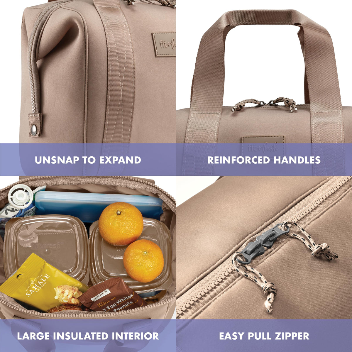 Fit & Fresh Remi kit includes an XL ice pack to maintain cool freshness.