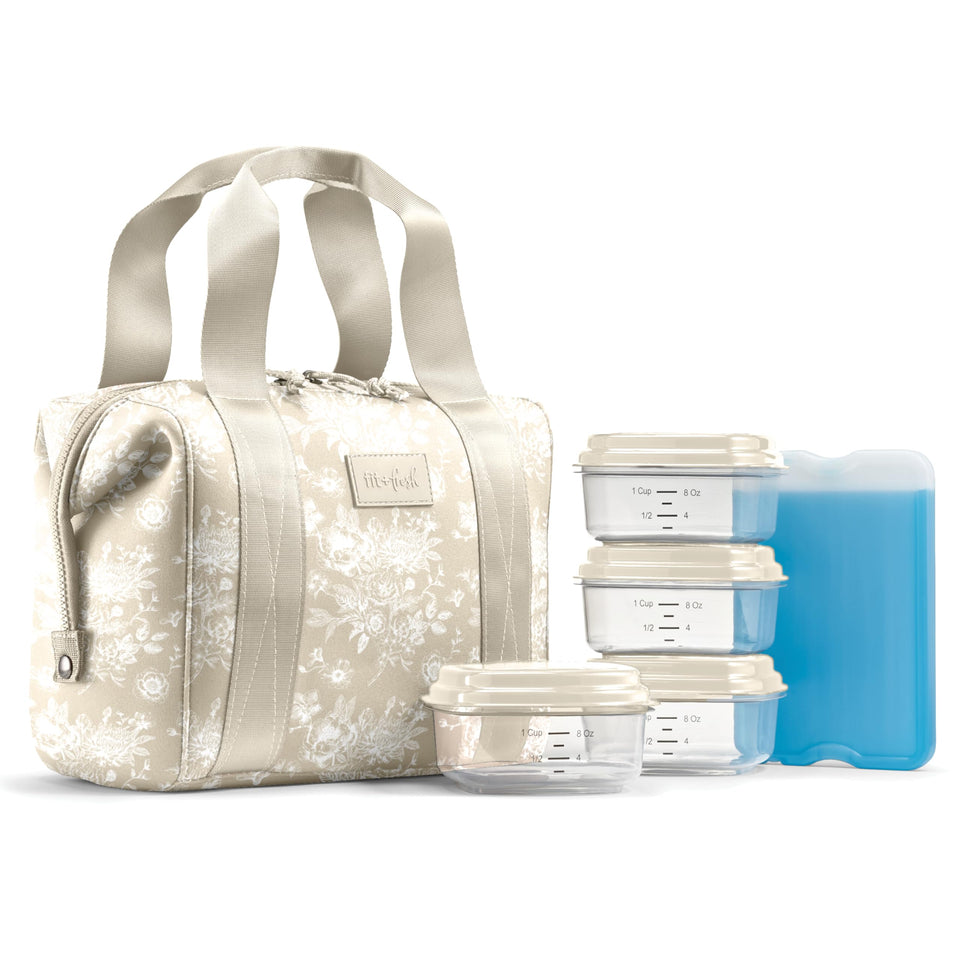 Fit & Fresh Remi lunch bag open-top shows easy access for packing