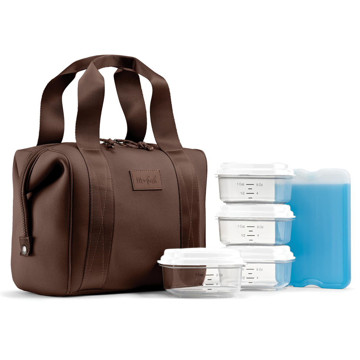 Fit & Fresh Remi lunch bag in neoprene tote keeps meals fresh