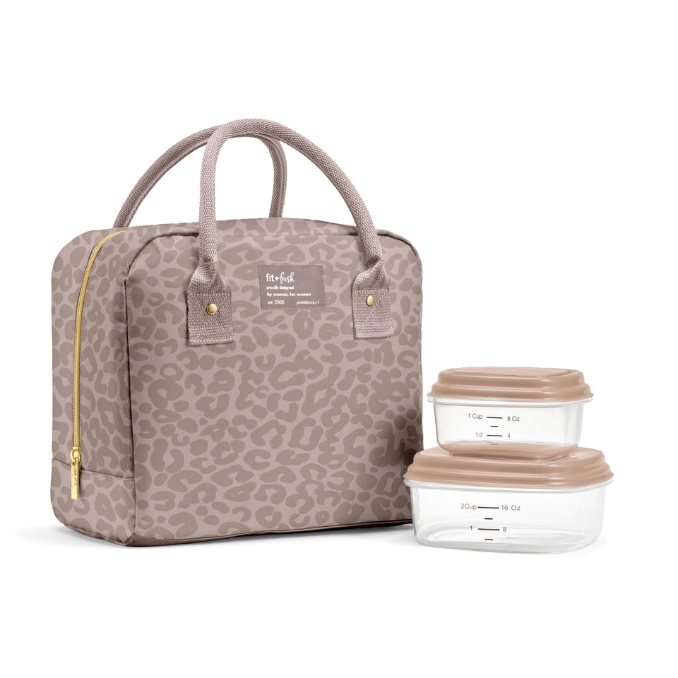 Fit & Fresh Bloomington lunch bag open-top view for easy packing and access
