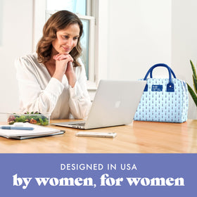 Fit and Fresh Bloomington lunch bag stain-resistant exterior stays fresh daily.