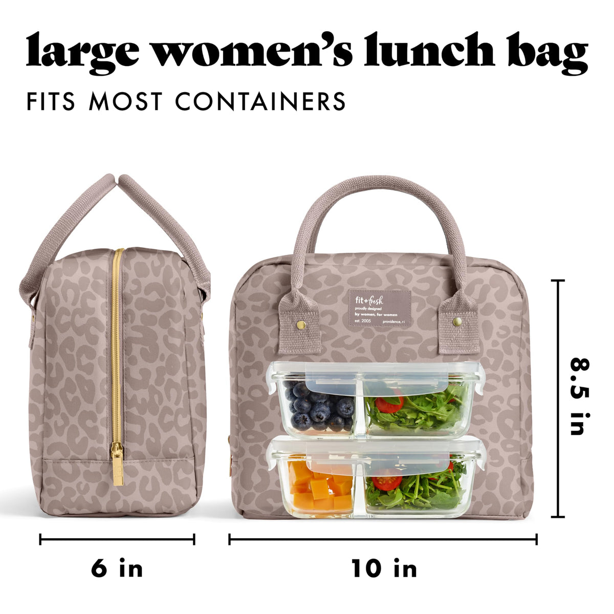 Fit & Fresh Bloomington lunch bag exterior is stain-resistant for daily use
