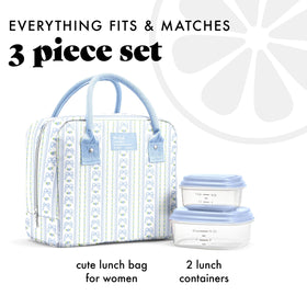 Fit & Fresh Bloomington bag includes two containers for organized meals
