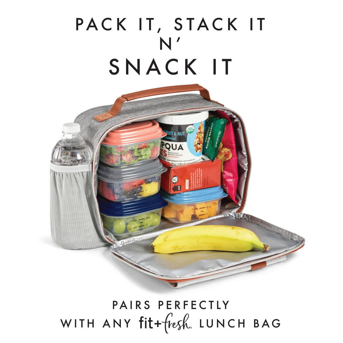 Fit & Fresh BPA-free storage, safe for freezer and dishwasher.