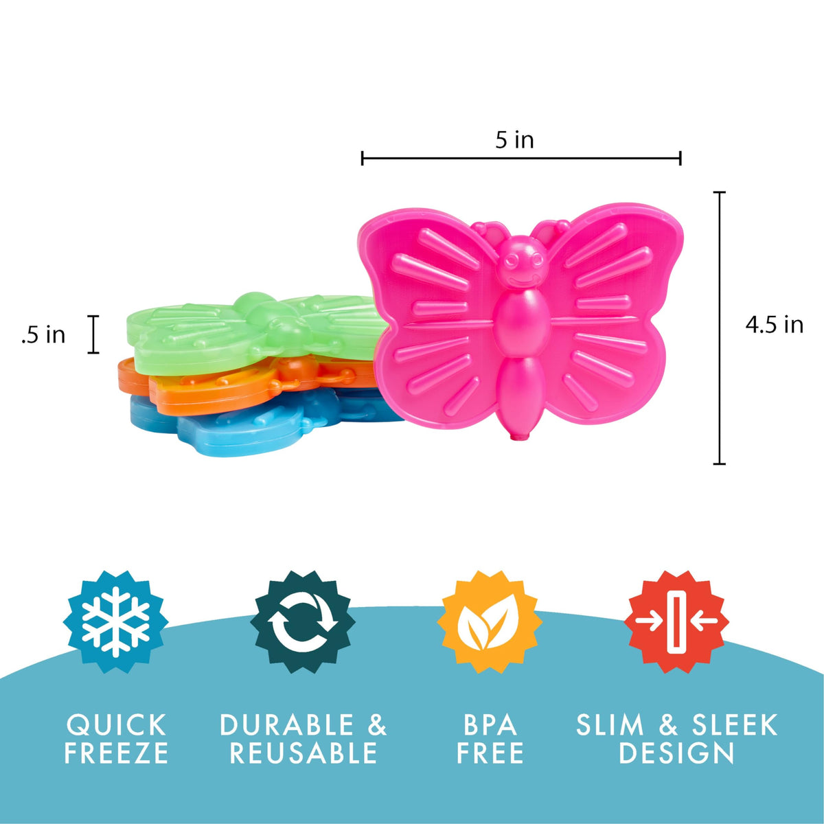 Fit & Fresh butterfly ice pack helps prep for school days.