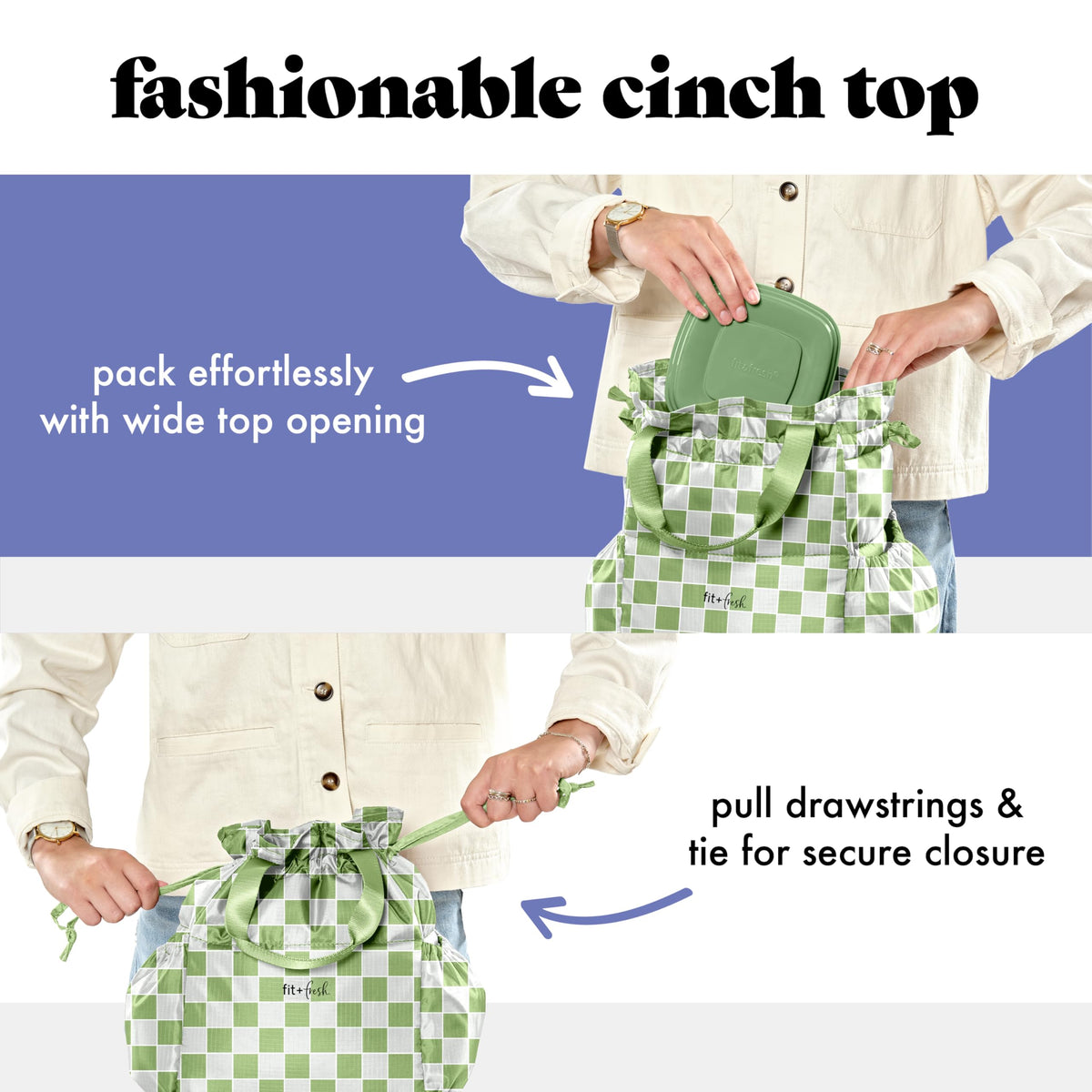 Exterior bottle pockets on the Cromwell bag for easy hydration on the go.