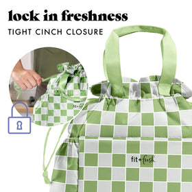 Interior mesh sleeve keeps small items neatly organized inside the Cromwell bag.